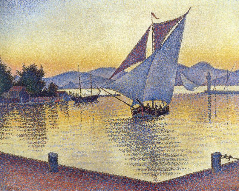 Paul Signac port at sunset China oil painting art